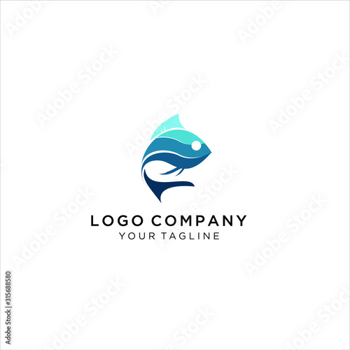 Fish logo vector template, suitable for fishing, restaurant seafood, market shop, business store, aquatic mascot and environment icon, fish logo design inspiration