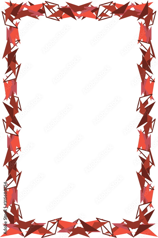 Obraz premium Photo frame of triangles of different colors and sizes