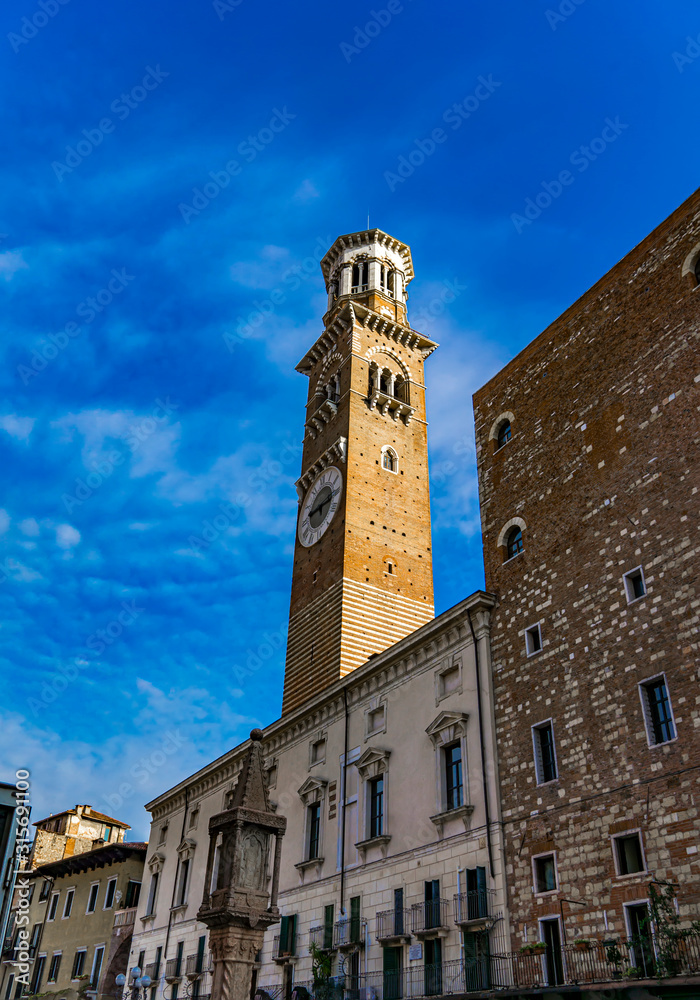Lamberti Tower in Verona, Italy