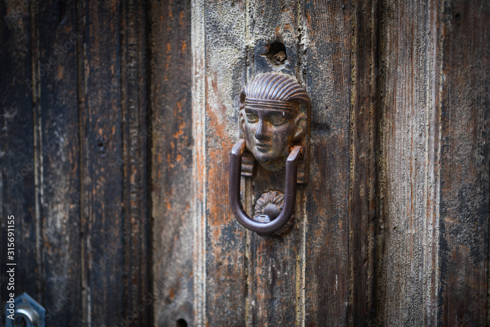 old doors close up view within the historical streets of the italian city Palermo old doors close up view within the historical streets of the italian city Palermo