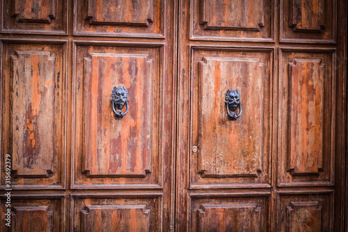 old doors close up view within the historical streets of the italian city Palermo © Anna_Anny