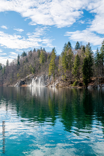 Frozen Waterfalls in Plitvice National Park  Croatia