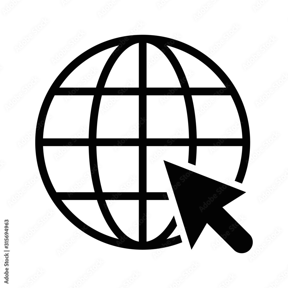 World wide web icon.Globe web icon.Internet globe icon - obrazy, fototapety, plakaty 