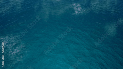 bird view with ocean by 3D rendering scene