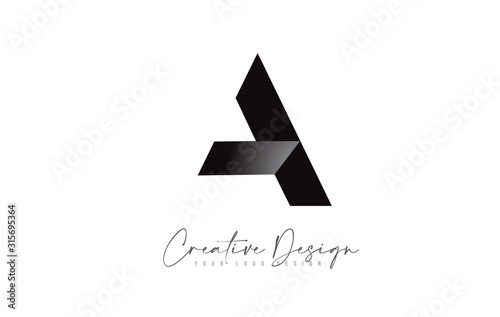 Free Download Minimalist A letter Design with Creative Cut and Simple Clean Design Vector. - GFXLoad