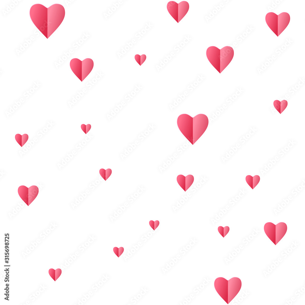 Valentines heart cart. Love symbol isolated on white. Vector graphic illustration