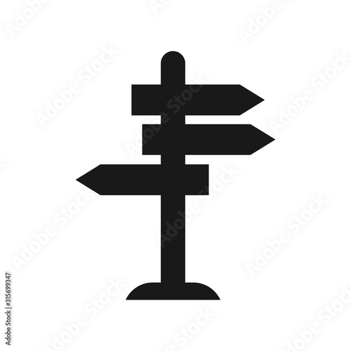 Wallpaper Mural signpost icon in flat style on white. vector Illustration Torontodigital.ca