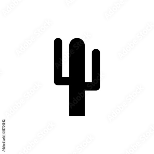 Cactus vector icon. Vector isolated on white background.