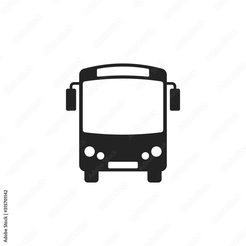 Vector illustration of simple bus icon. Isolated. Vector illustration of simple bus icon. Isolated.