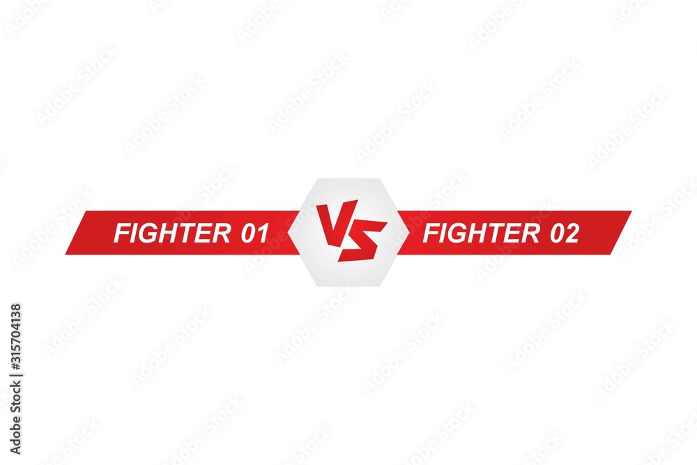 Fototapeta premium Versus Logo. VS Vector Letters Illustration.