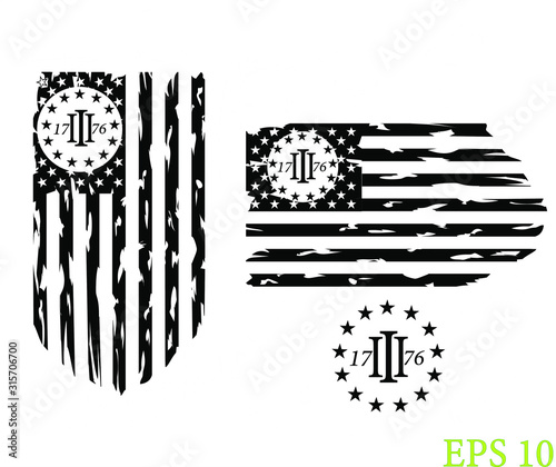 Betsy Ross 1776 13 Stars Distressed US Flag. Only commercial use