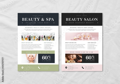 Beauty and Spa Flyer Layout