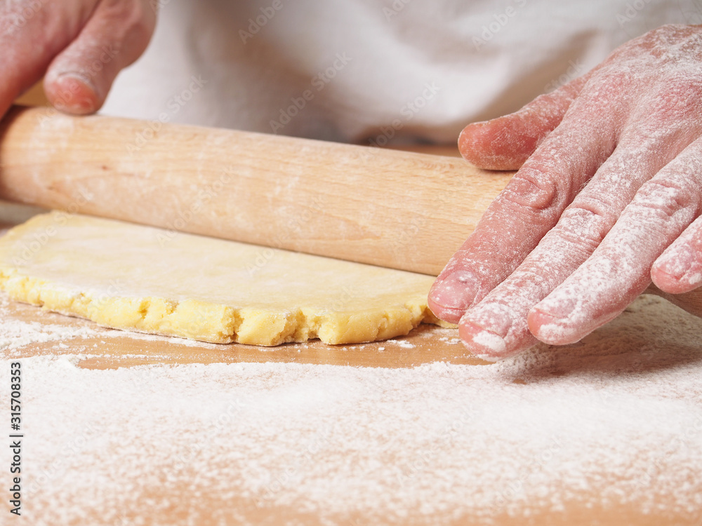 Roll out pastry to round. Making Apple Pie Tart Series. Roll out pastry to round. Making Apple Pie Tart Series.