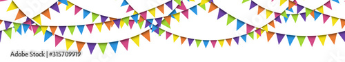 seamless colored garlands background