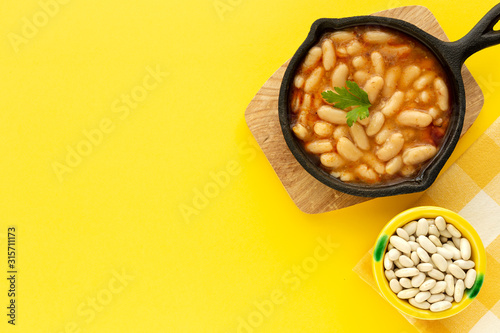 Homemade traditional bean stew