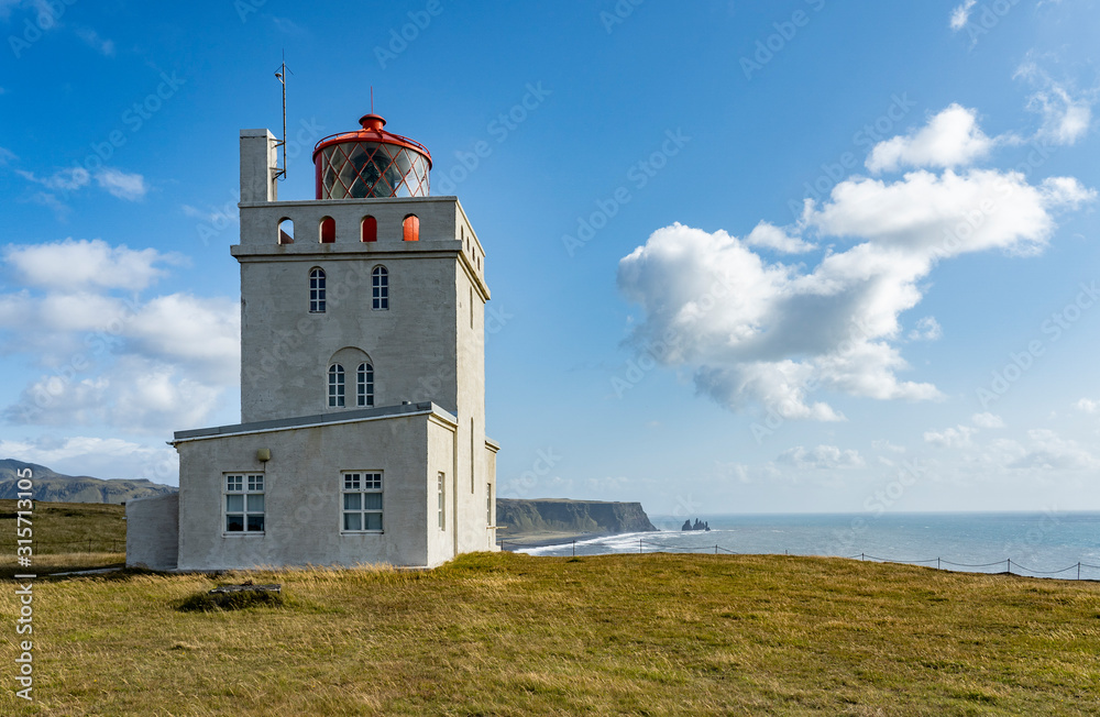 Dyrholaey lighthouse on southcoast of Iceland