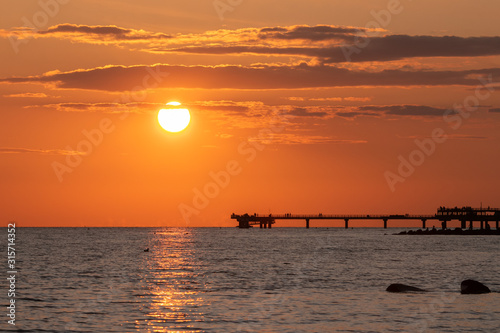 sunset over the sea