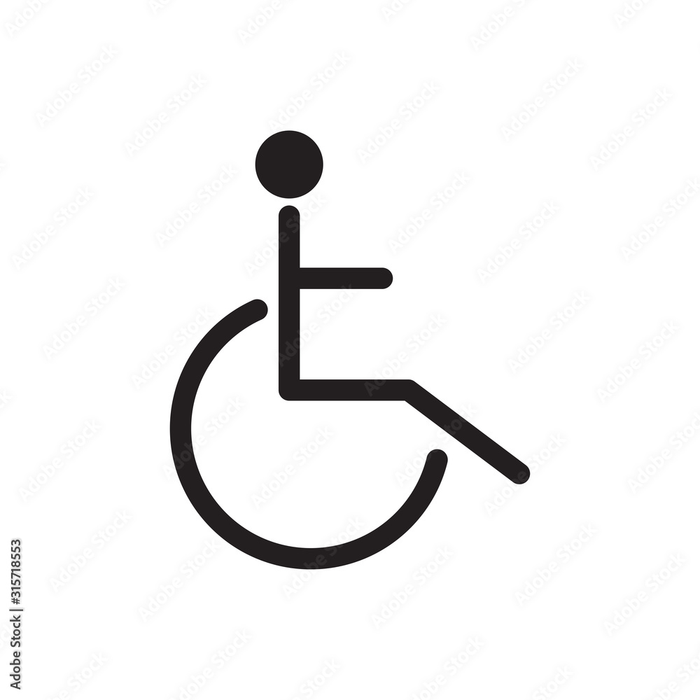 Disability Icon Vector Illustration Isolated Disability Icon Vector Illustration Isolated