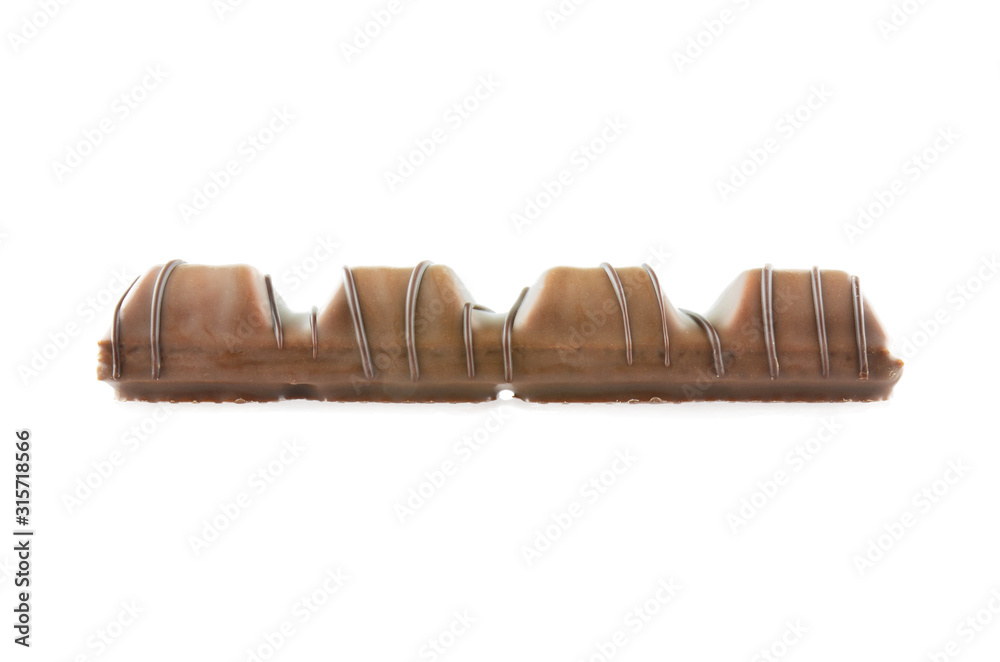 Sweet Chocolate Candy Bar, isolated on white