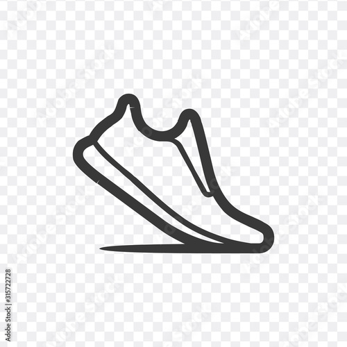 Running shoes icon. Stock vector illustration isolated on white background.