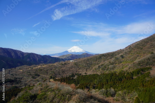 駒ヶ岳山頂から眺める日本で一番高い山の富士山