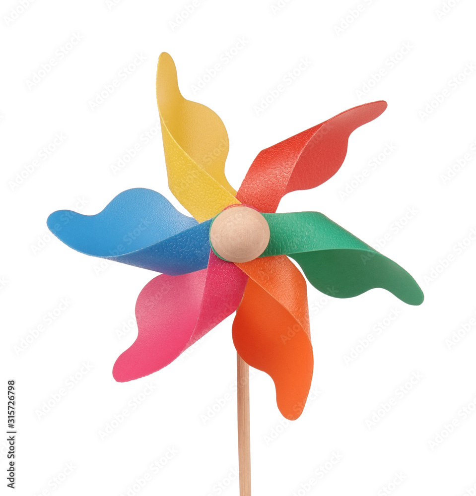 Colorful pinwheel toy isolated on white background Colorful pinwheel toy isolated on white background