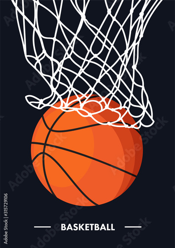 Vector sport colorful print illustration with ball