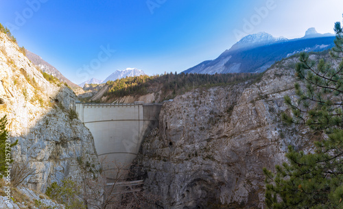 The dam Vaiont near Belluno, Venete, Italy