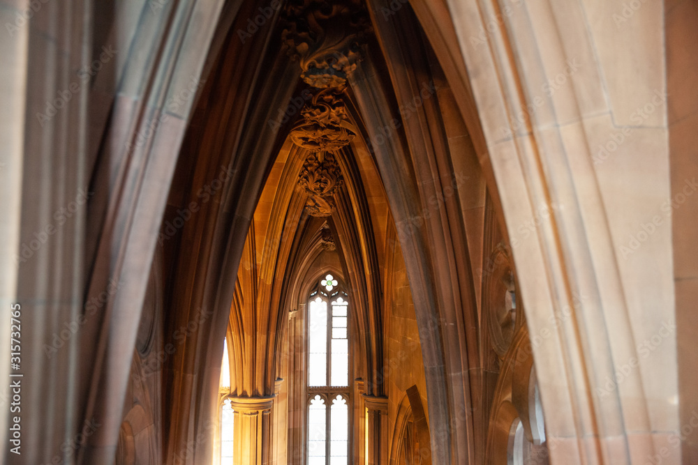 Fototapeta premium The John Rylands Library ceiling, Manchester, UK