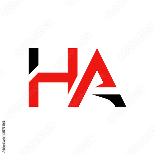 letter HA Logo Design Linked Vector Template With Red And Black. Initial HA Vector Illustration Free Download letter HA Logo Design Linked Vector Template With Red And Black. Initial HA Vector Illustration - GFXLoad