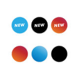 Set of new stickers.New feature or new product badges flat vector icons label for apps and websites.