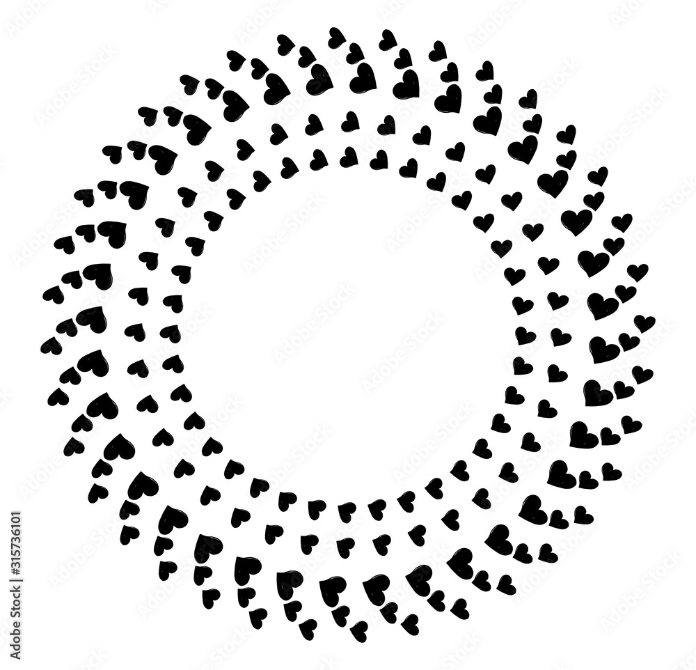 Circular heart shaped frame Circular heart shaped frame