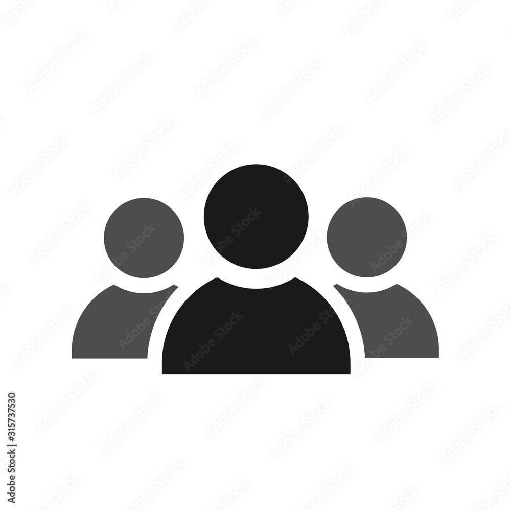 Three persons - social network users. Vector Three persons - social network users. Vector