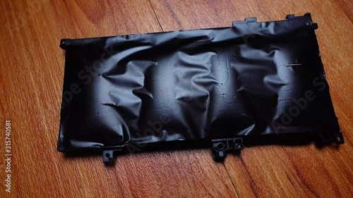using laptop battery damage and explosion.