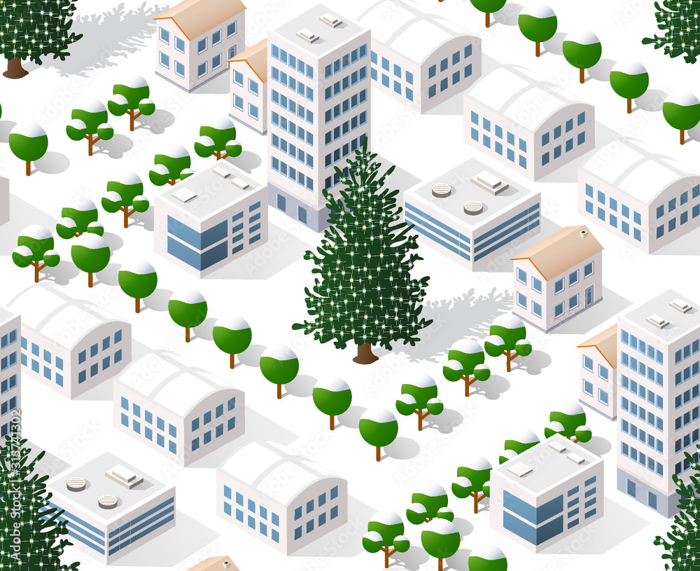 Winter Christmas tree seamless background Winter Christmas tree seamless background