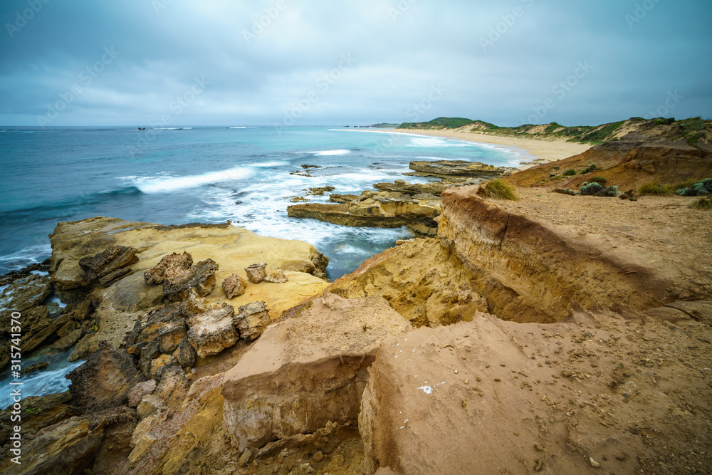 coast at great ocean road, victoria, australia