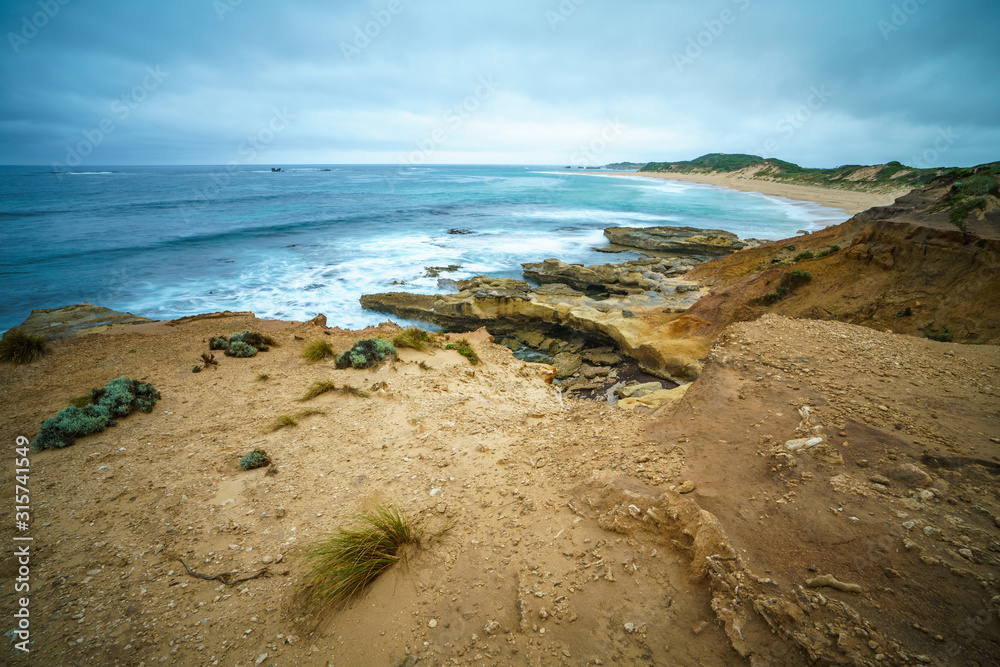 coast at great ocean road, victoria, australia coast at great ocean road, victoria, australia