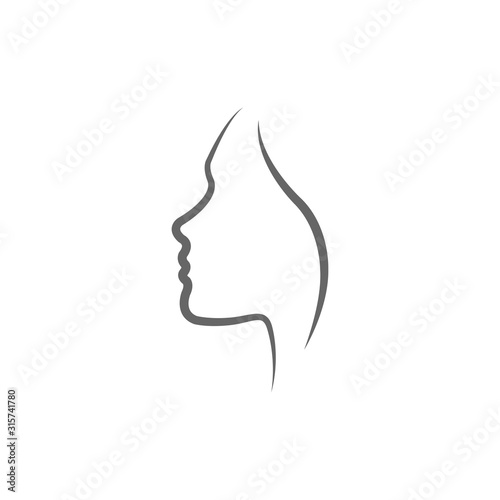Beauty woman face,Logo design for cosmetic,spa aesthetic,vector