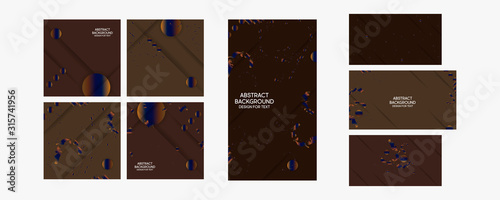 Art set of cards in the style of abstract geomeria red green blue colors. Modern flyer or banner concept