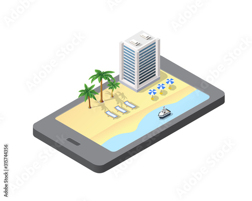 Phone concept of module block city