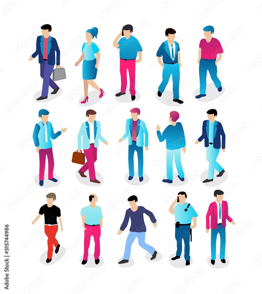 People in different poses for web