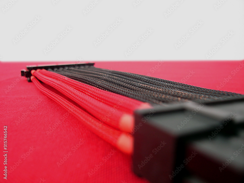 24 pins computer adapter cable sleeved meshed 24 pins computer adapter cable sleeved meshed