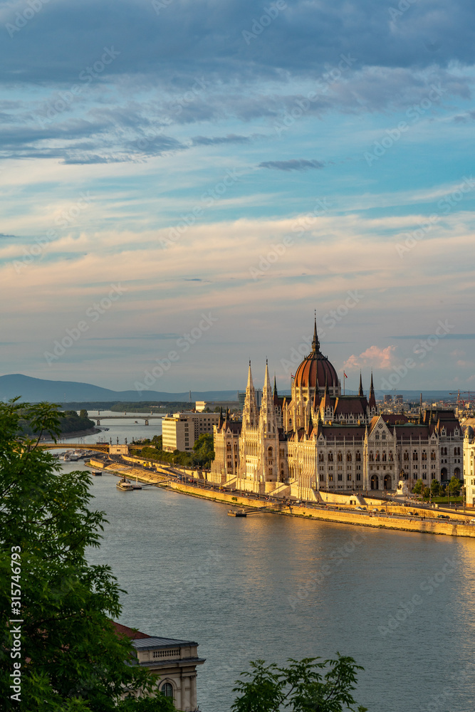 Naklejka premium Parliament Building in Budapest, Hungary.