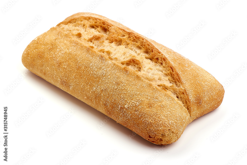 Freshly baked crispy bread rolls, isolated on white background Freshly baked crispy bread rolls, isolated on white background