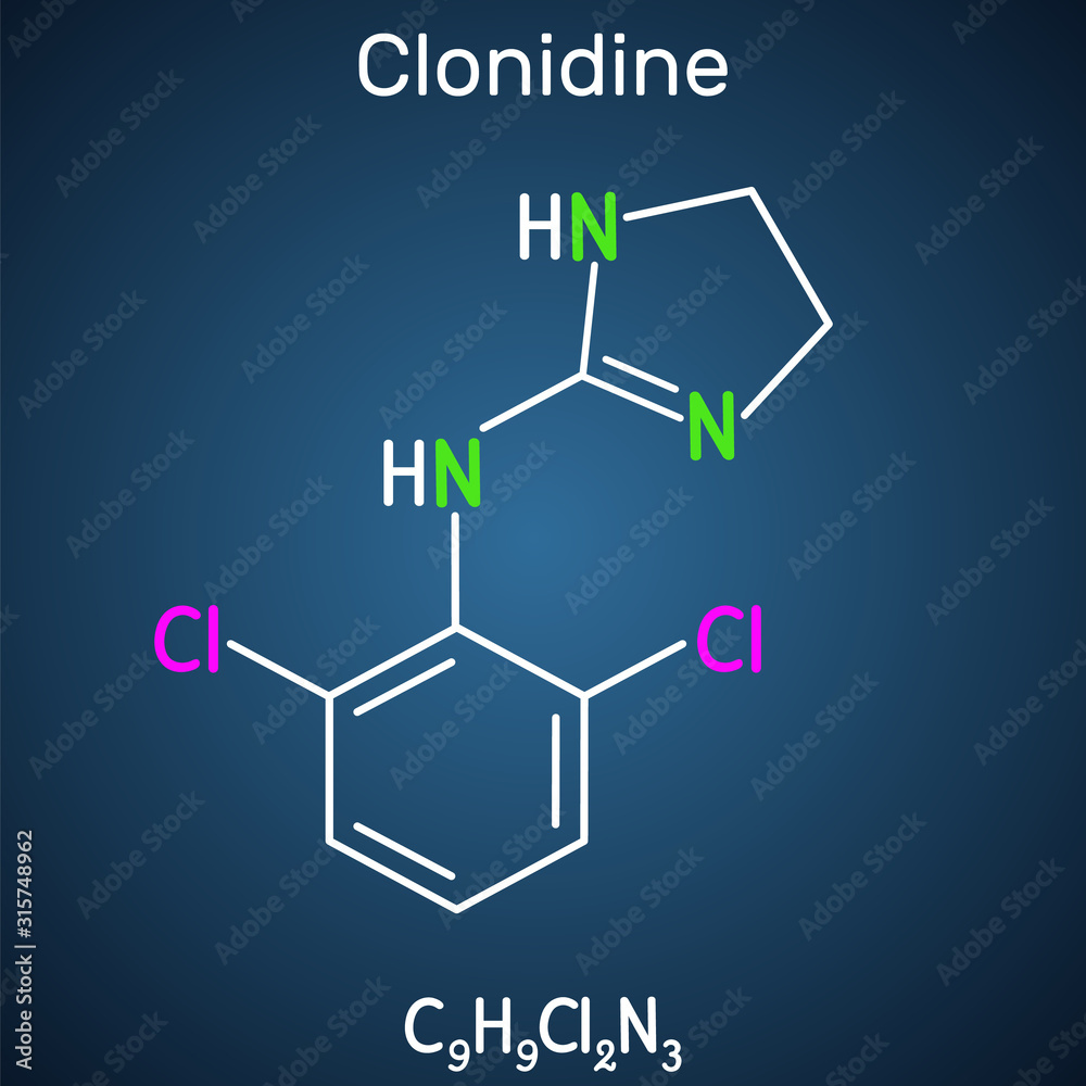 Clonidine molecule. It is useful for the treatment of hypertension