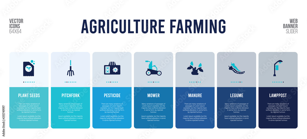 web banner design with agriculture farming concept elements.