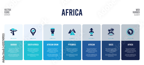 web banner design with africa concept elements.