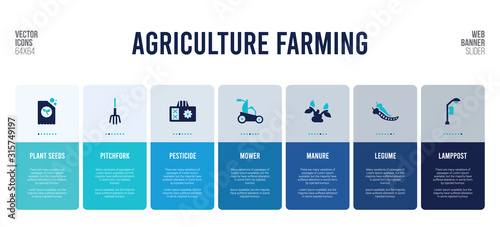 web banner design with agriculture farming concept elements.