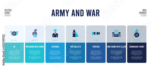 web banner design with army and war concept elements.