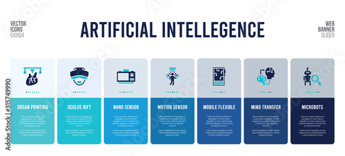 web banner design with artificial intellegence concept elements.